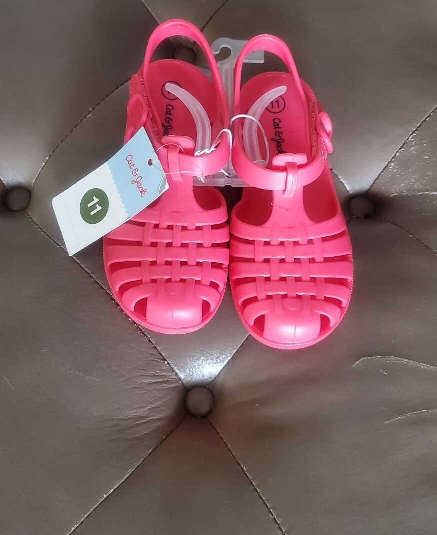Pink Girls Jelly Sandals Size Piuwrlz Children's Versatile Peep