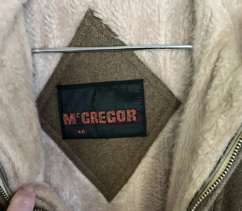 Vintage McGregor Wool Faux Fur Lined Wool Vintage Jacket Union Made Hooded Rare - Image 2 of 4