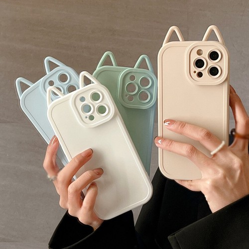 Girls Cute Cat Ears Soft Case For Iphone 13 Pro Max 11 12 Xs Xr 8 7 Phone Cover Ebay