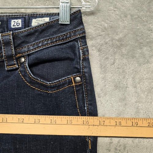 Miss Me Jeans Womens 26 Blue Boot Mid Rise Denim Classic Casual *Actual 28x30.5 - Picture 8 of 17