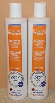 2 Carson Life Revitalizing Conditioner Step 2 Wheat Germ Jojoba Papaya 10oz. NEW