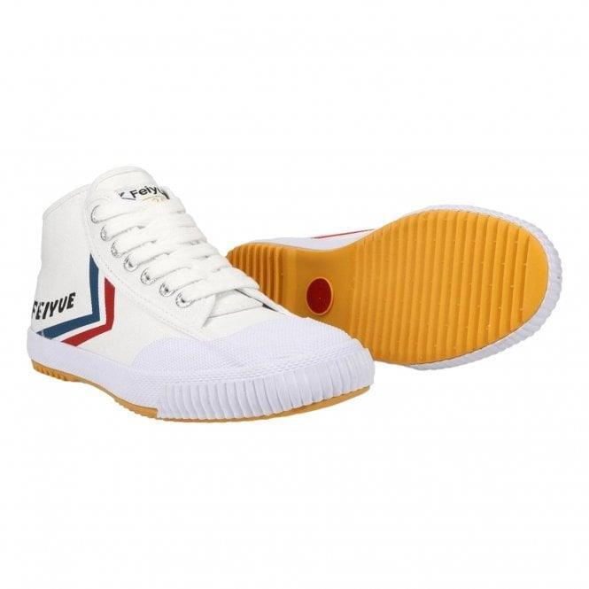 Feiyue Fe Lo Mid 1920 Shoes White Blue Red UK