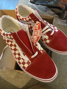 old skool red checkered