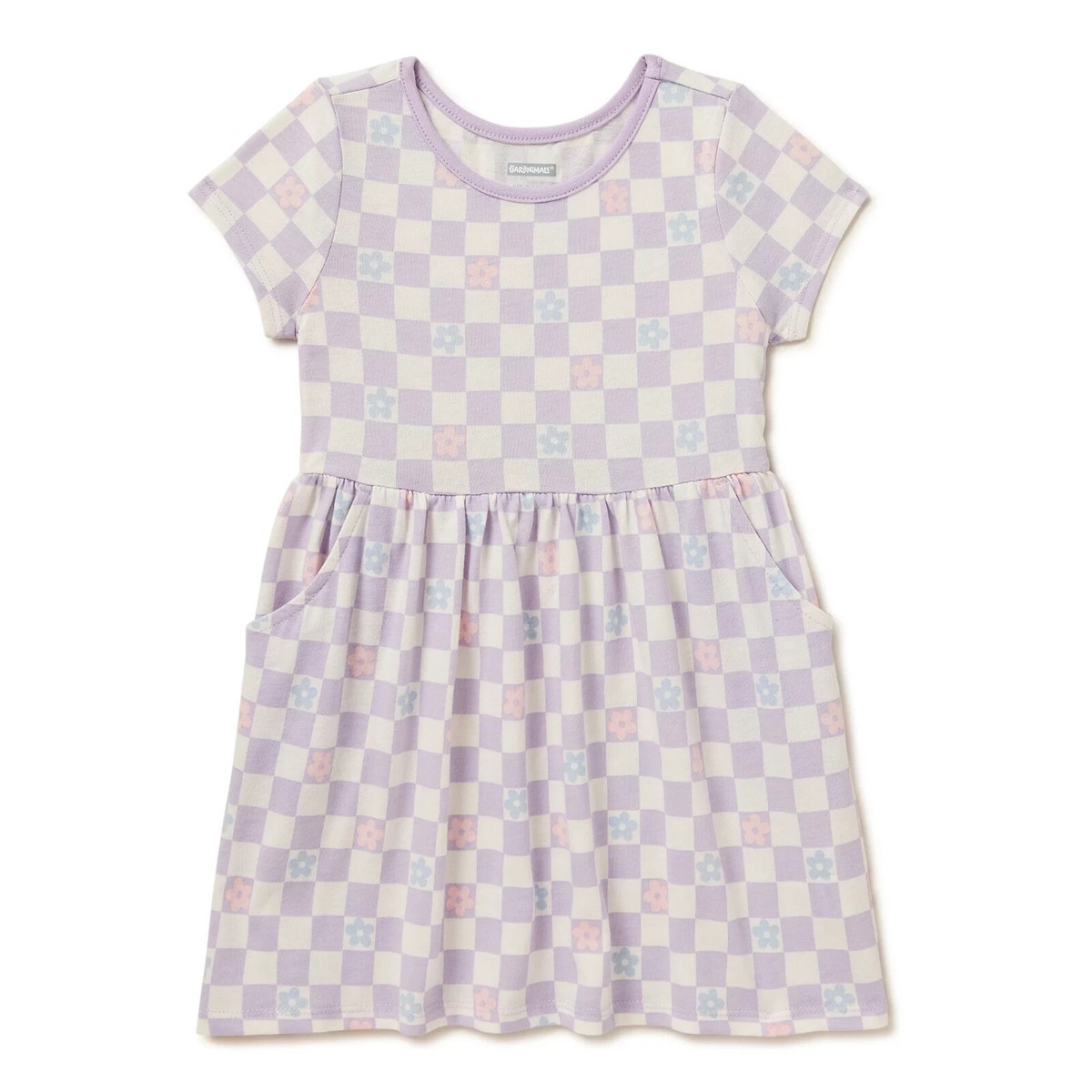 Garanimals Toddler Girls SIZE 2T Skater Dress with Pockets, Orchid Petal NWT