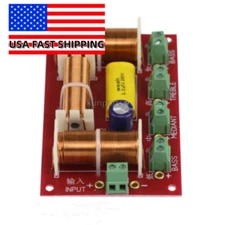 2pcs 200W 3 Ways Speaker Crossover Treble + Midrange + Dual Bass Audio 4-Ways