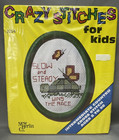 Kids Intermediate Cross Stitch Kit 3254 Crazy Stitches Counted Turtle Butterfly