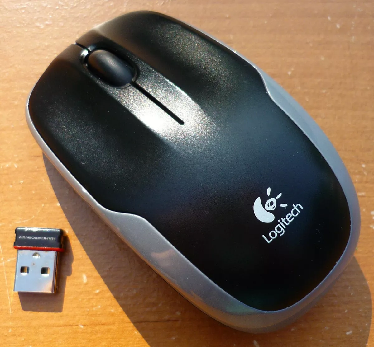 Logitech M210 Wireless Wheel Mouse M-R0020 + Nano Receiver Dongle 
