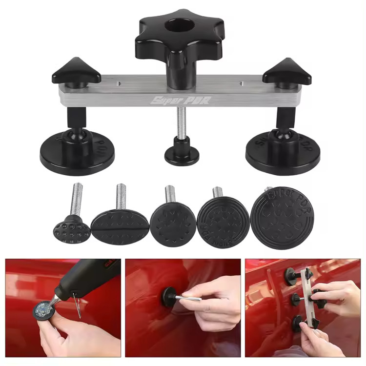 Kit Riparazione Ammaccatura Auto Levabolli Carrozzeria Con Pistola Colla foto 3