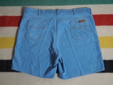 VTG 70s Sport-Abouts Light Blue Retro Denim Talon 43W Zip Summer Shorts Mens EUC