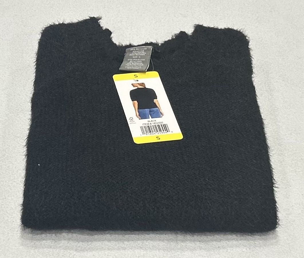 Matty M Women's The Short Sleeve Eyelash Sweater, Black, Size S