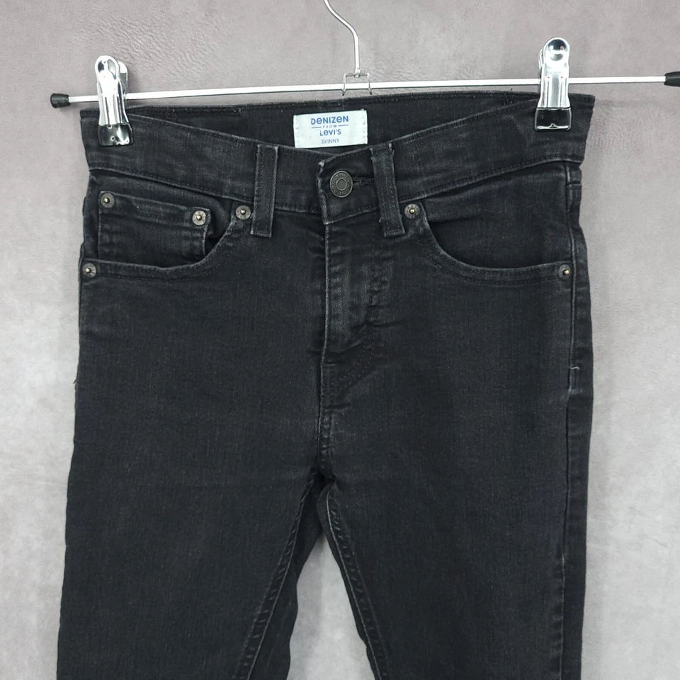 Джинсы Levis Denizen для девочек 12 черные узкие со средней посадкой эластичные джинсы - Изображение 3 из 4