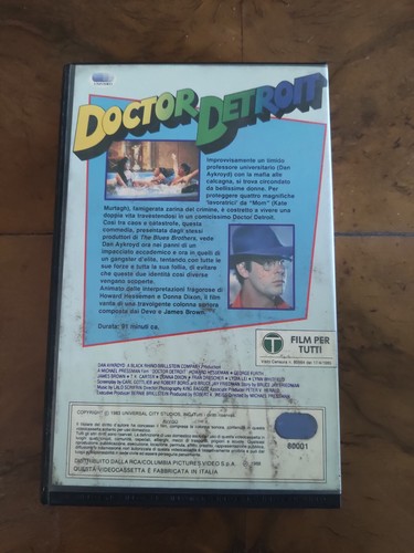 DOCTOR DETROIT - VHS DAN AYKROYD UNIVERSAL CIC VIDEO EX NOLEGGIO *RARISSIMA* - Foto 3 di 4