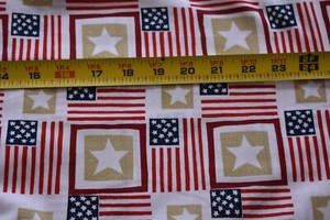 By 1 2 Yd Patriotic Red White Blue Gold Quilt Cotton U S Flags