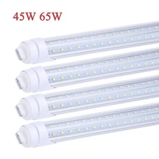 T8 8FT R17D HO Base Led Tube Light Bulbs 90W 65W 45W 8 Foot Led Shop Light 6000K