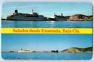 Baja California Mexico Postcard Saludos Desde Ensenada 1988 Vintage Posted