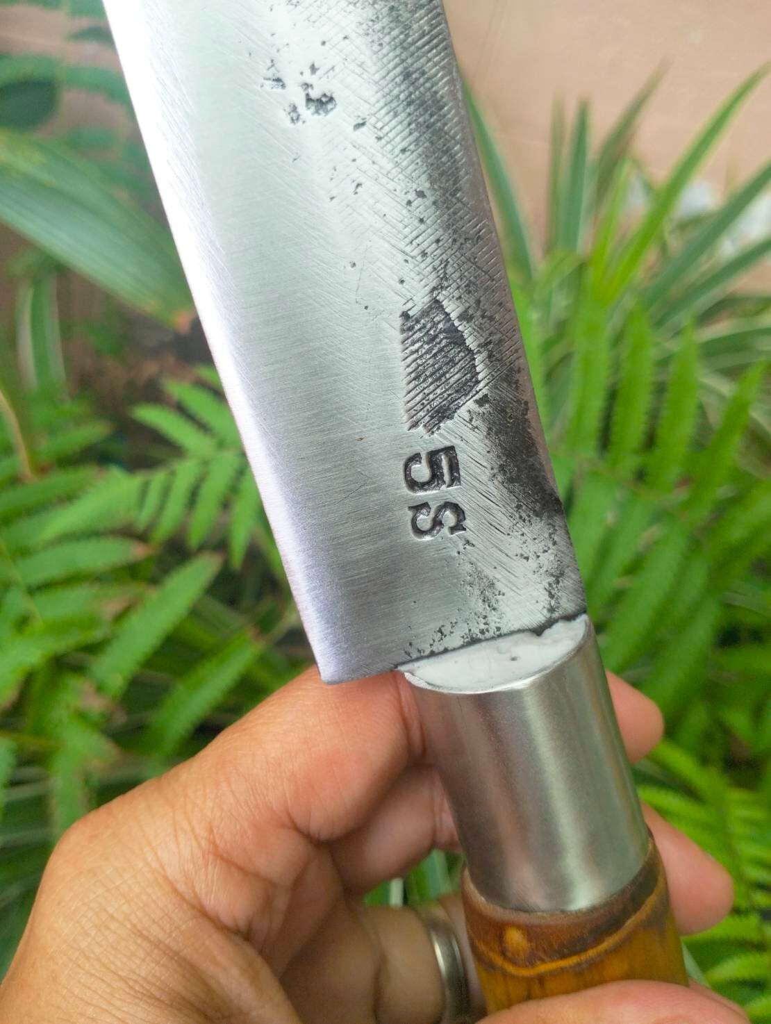 Handmade Cutting Parang Thai-Machete knife 12.1” File steel forged,Bamboo handle