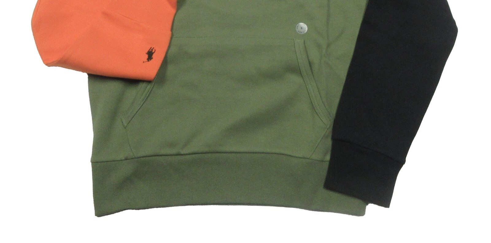 Felpa con cappuccio pullover Polo Ralph Lauren uomo mimetica giocatore di pony blocco colore doppia maglia