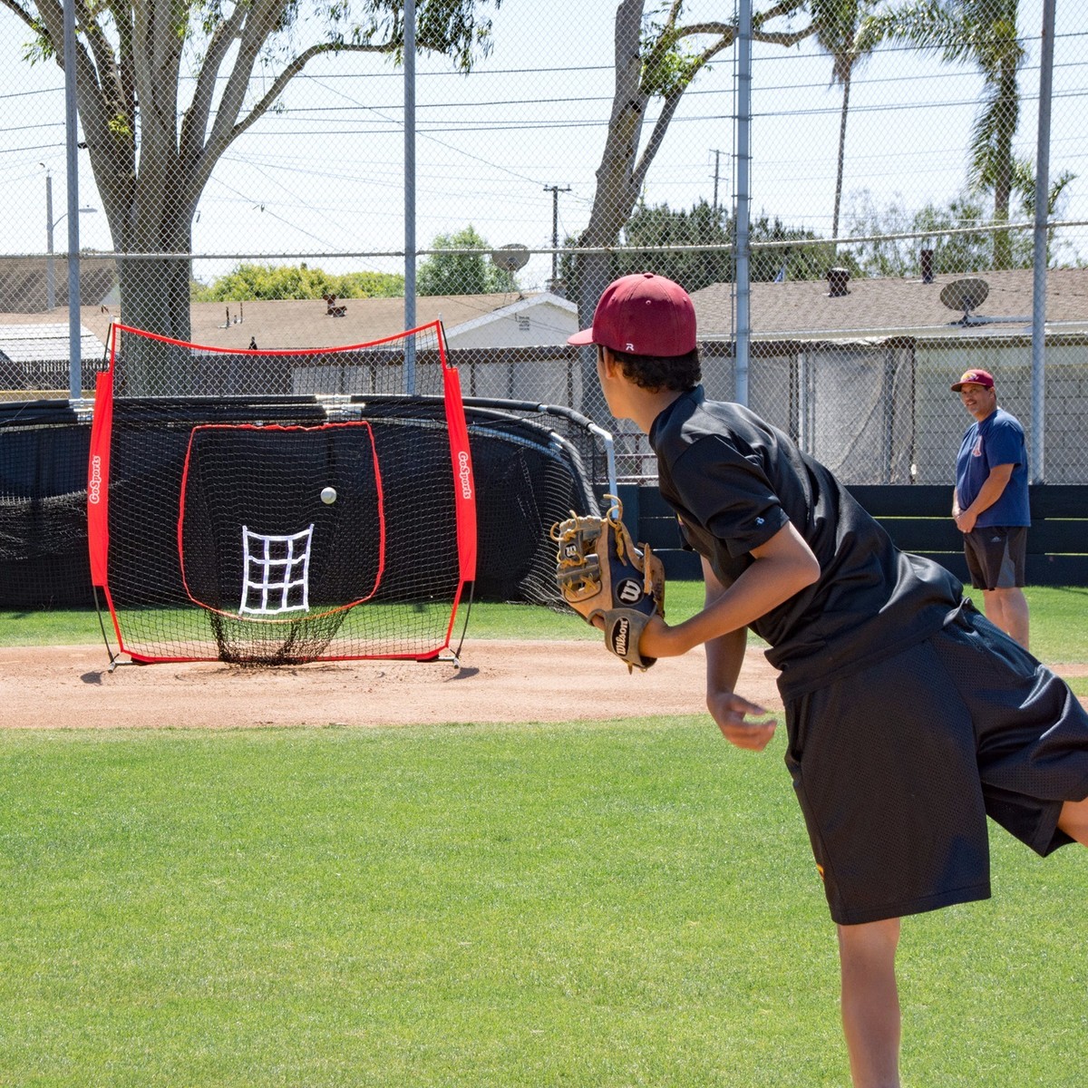 Mexico 70 Cible De Pratique Baseball/softball Avec Cadre - Filet 7x7 Pieds, Zone De Strike - Neuf Mexique Maillot