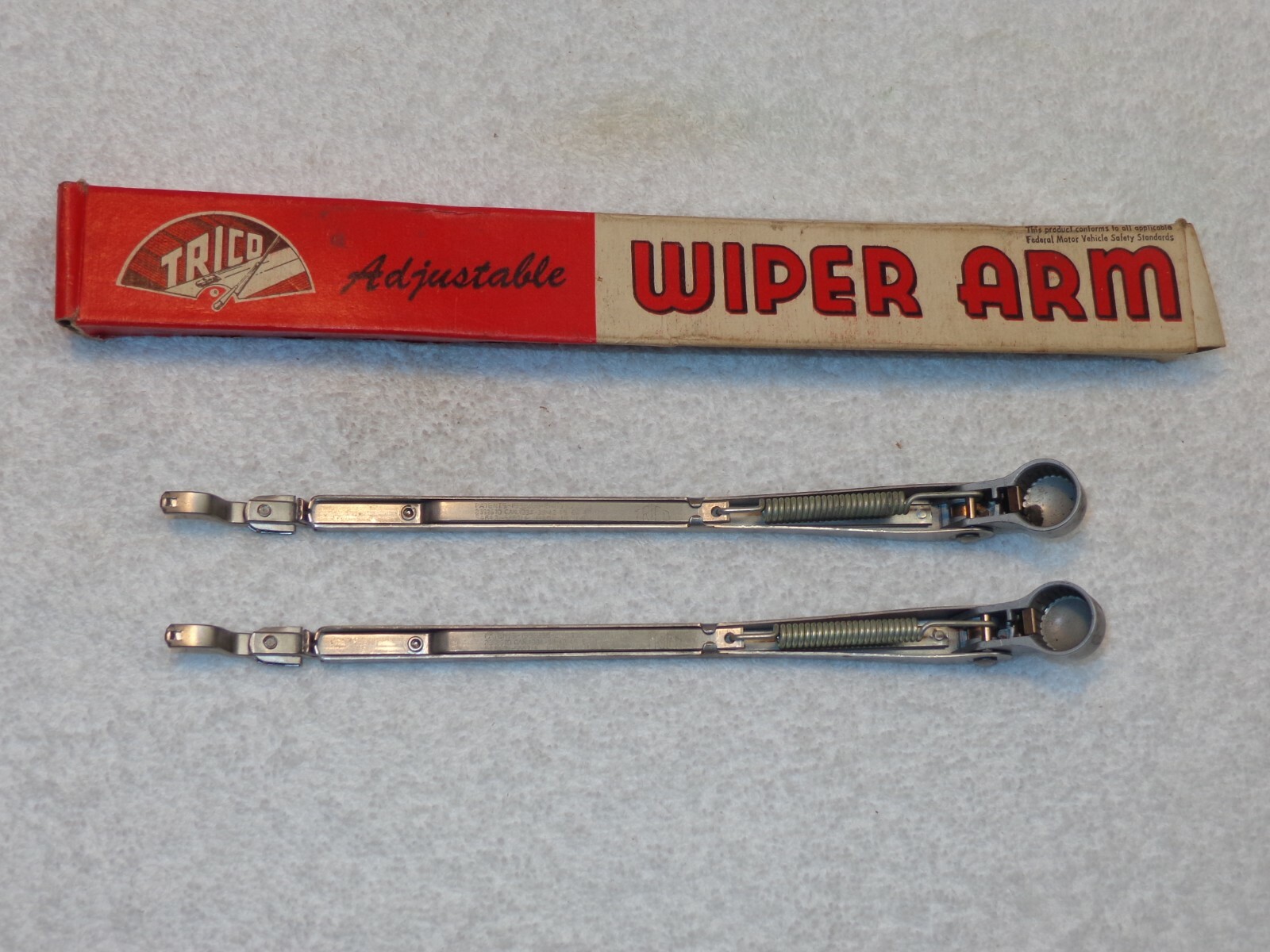 (2)..‘NOS’ Trico Wipers Arms.....Adjustable 7 ¾” 12 ¼”.....Made in
