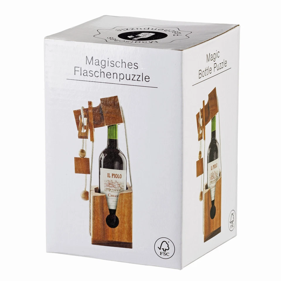 Flaschenpuzzle aus Holz Weingeschenk Dont break the Bottle für Puzzle Holzpuzzle - Bild 4 von 4