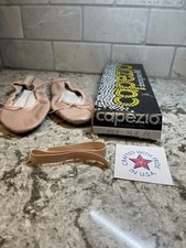 CAPEZIO BALLET SLIPPERS SHOES NOS NIB CHILDS PINK LEATHER SZ 3 1/2B