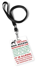 Assistance Service Guide Dog Law Disability Awareness Information Card & Lanyard