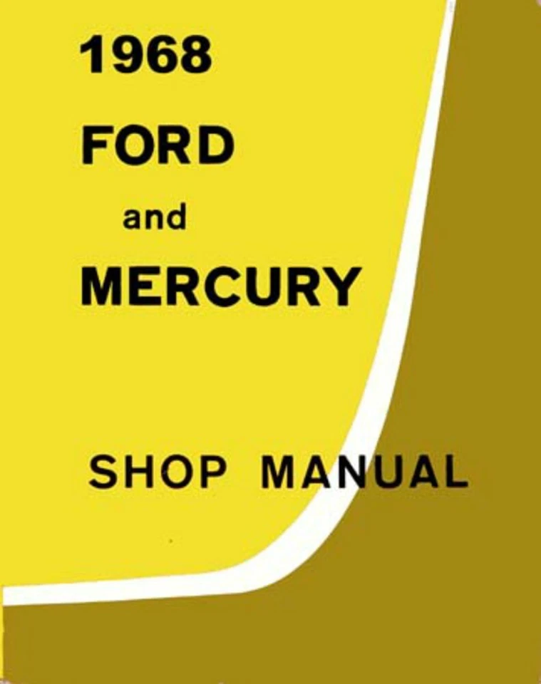 1968 Ford Galaxie500 Parklane Shop Service Repair Manual Book Engine Drivetrain