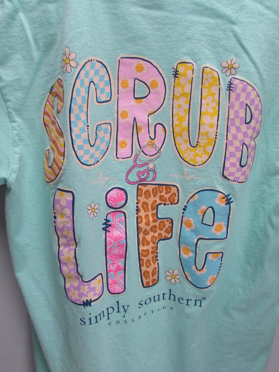 Simply Southern Collection Shirt Womens Medium Scrub Life