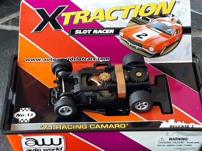 NOS 07 Auto World R3 71 Racing Camaro Cube / Chassis HO Xtraction Display Only