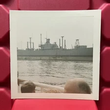 United States Navy USS Scanner Picket Ship Home Photograph 3.5 x 3.5 Vintage 60s