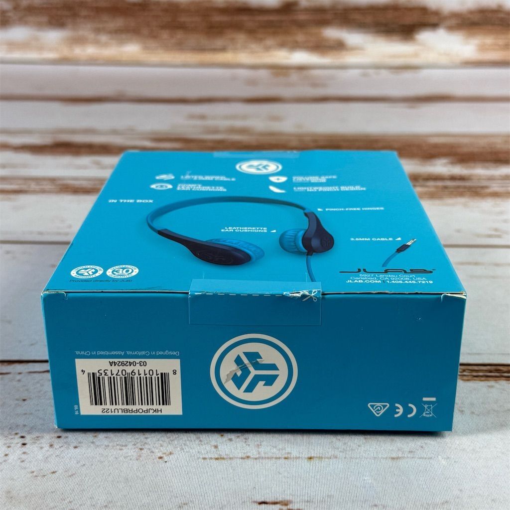 JLab JBuddies Pop Kids Wired Headphones Blue Volume Safe Design