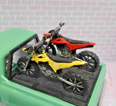 Trailbikes Theme Bed Model for SCX24 C-10 3d printed RC prop Kit