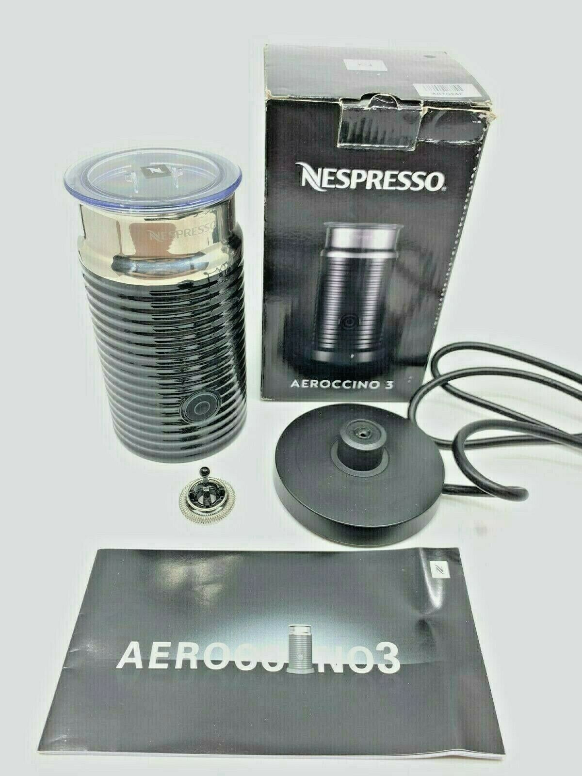 Nespresso 3594-US-BK Aeroccino3 Milk Frother Mug Base and Lid