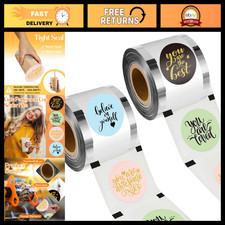 2 Rolls Cup Sealer Film - Motivational Design for Coffee Beverage Sealing