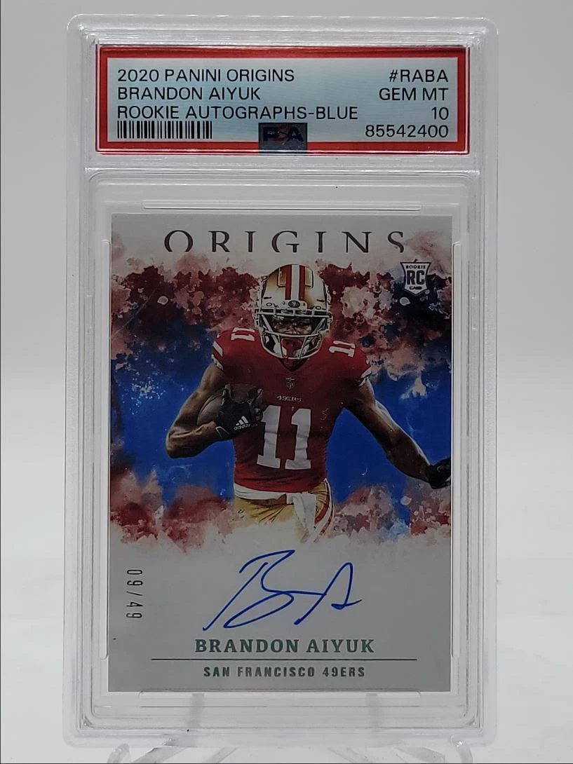 Brandon Aiyuk Panini Origins Rookie Autographs #RABA Blue