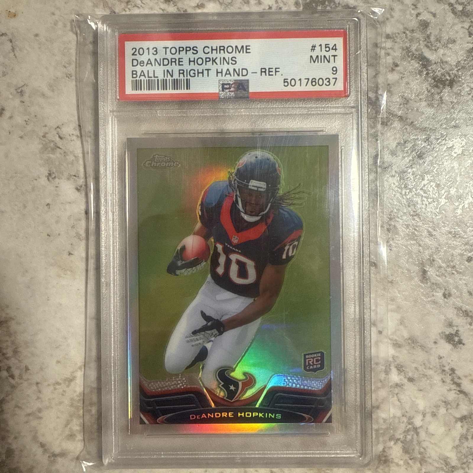 2013 Topps Chrome DeAndre Hopkins Ball In Right Hand Refractor PSA 9 Rookie RC
