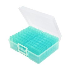 Naivees 4" x 6" Photo Storage Case with Handle, 16 Inner Green