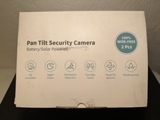 Pan Tilt Solar Powered Security Camera DL201 2 Piece Open Box-New