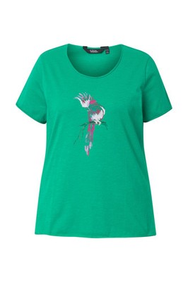 Ulla Popken Damen große Größen T Shirt Papagei Classic Rundhals Halbarm 837510