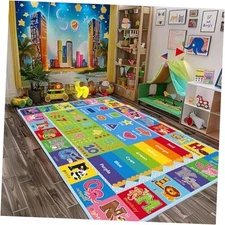 ABC Carpet,Kids Carpet for Playroom, Classroom Floor Play Mat for 