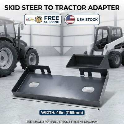 FREE SHIP 3/8'' Quick Tach Attachment Skid Steer Mount Plate Adapter Loader