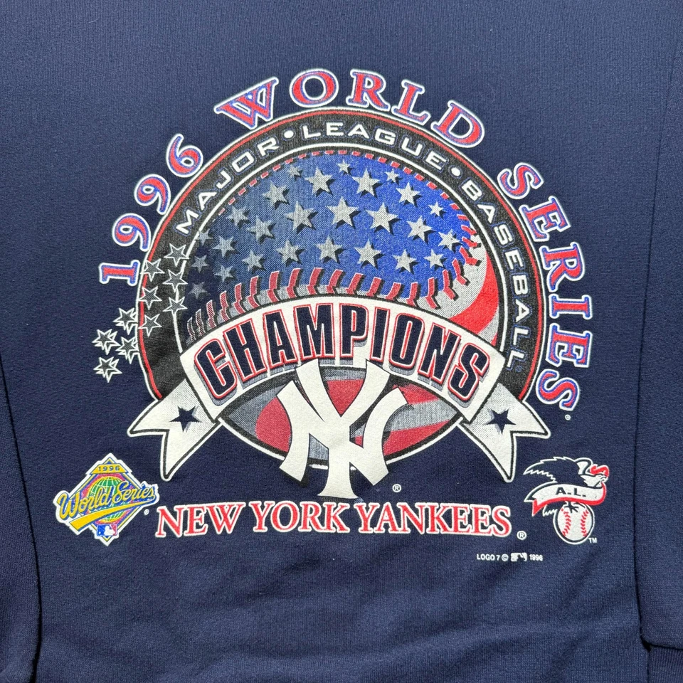 Vintage 1996 New York Yankees World Series Champions MLB Pullover Sweatshirt XL - Image 2 of 4