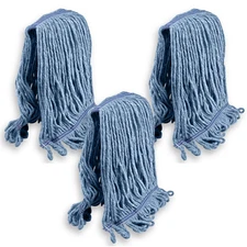 KLEEN HANDLER Pack of 3 HEAVY DUTY Commercial Mop Head Replacement Wet Indust...