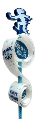 NEW MAGIC HAT - SNOW ROLLER - HOPPY BROWN ALE - WINTER SEASONAL BEER TAP HANDLE