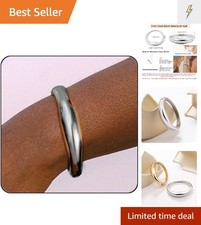 Gold Plated Cuff Bangle Bracelets For Women Trendy Hinged Cuff Open Wide Chun...