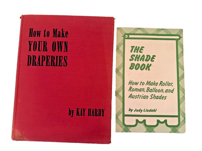 Lot of 2 How-To Books Draperies Shades Curtains Vintage