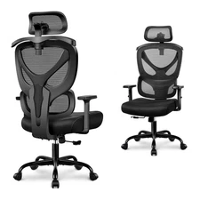 WINRISE OFFICE CHAIR ERGONOMIC DESK CHAIR COMFY COMPUTER CHAIR - BLACK
