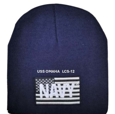 USS OMAHA  LCS-12  *SKULL CAP/HAT EMBROIDERED. NAVY OFFICIAL LICENSE