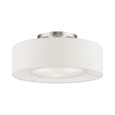 Livex Lighting - Ellsworth - 3 Light Semi-Flush Mount In Transitional Style-7.75