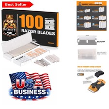 100PCS Rust-Resistant Steel Razor Blades - Perfect for DIY and Industrial Tasks